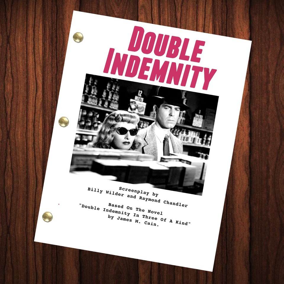 Double Indemnity Movie Script Reprint Full Screenplay Full Script eBay