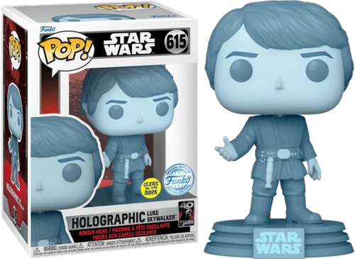 Funko POP! Star Wars Holographic Luke Skywalker 615 (GITD)
