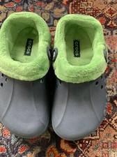 CROCS Slipper Clogs Navy Green Junior 1