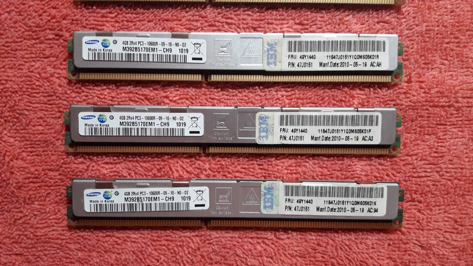 (6x 4GB) SAMSUNG PC3-10600R DDR3-1333 REGISTERED ECC 2RX4 MEMORY M392B5170EM1 ~ - Image 3 of 4