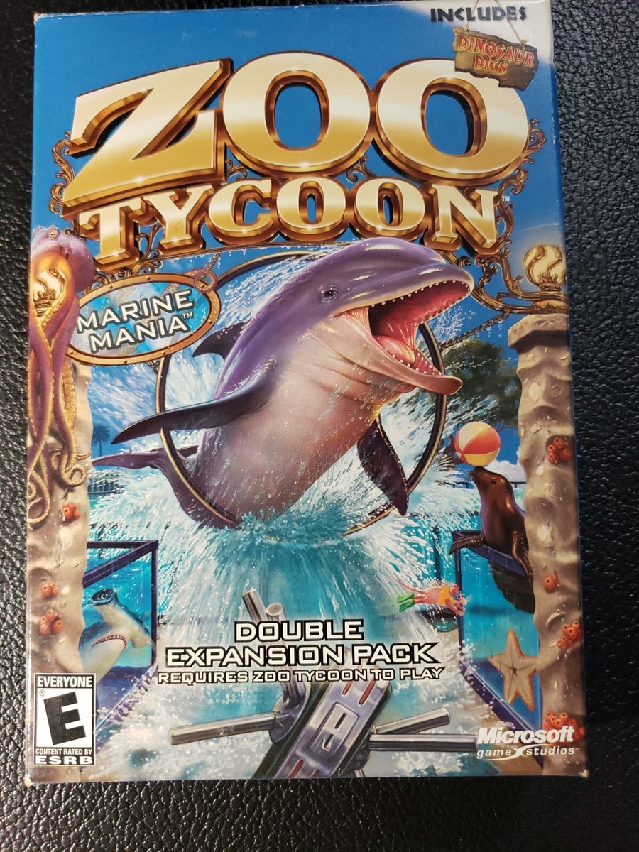 Lot: Zoo Tycoon/Tycoon 2/Marine Mania Double Expansion-PC CD