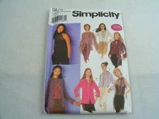 Simplicity Pattern 9476 SZ UU 16 to 22 Finer Sewing Loose Cover Ups Casual