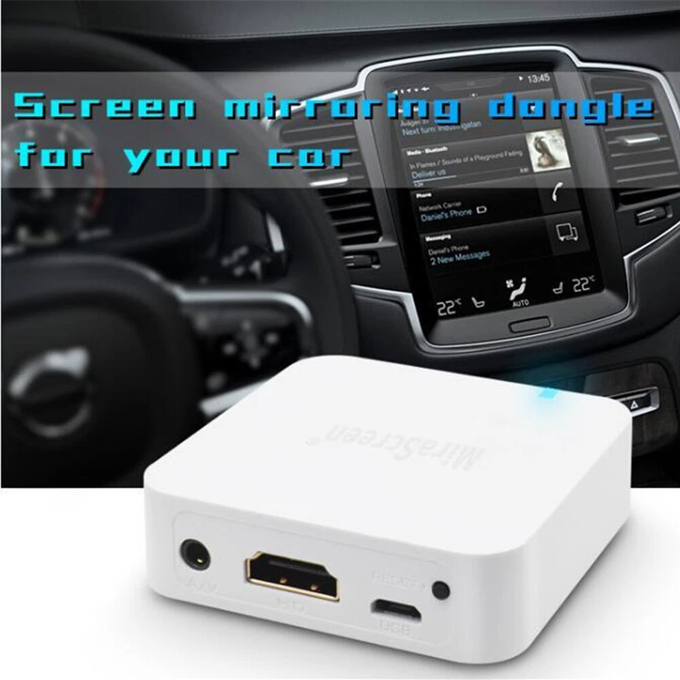 Adattatore Auto WiFi Display Specchio Link Box GPS MiraScreen DLNA Airplay - Immagine 2 di 4