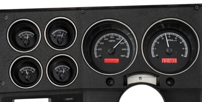Dakota Digital VHX Analog Gauge Black Alloy w/ Red Lighting