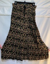    Vintage 90s Zontee Floral Crinkle Gauze Midi Skirt OS Bohemian Gypsy Rare