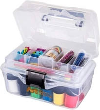 ArtBin 6890AG Small Project Box, Portable Art & Craft Organizer with Lift-Out Tr
