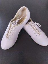 SoDanca Childs White Full Sole Stevens Stompers Clogging Tap Dance Shoe