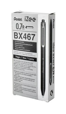 884851041418 Długopis 0,7 mm BX467 czarny 12 szt. Pentel
