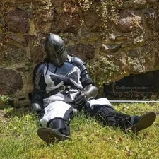 Medieval Black Templar Knight Full Body Armor Suit Great Halloween Costume