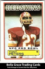 1983 Topps Tony Peters #197 Washington Redskins NFL Football