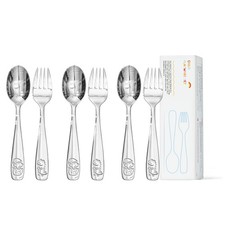 6 Pieces Utensils Set, 18/10 Stainless Steel Children Silverware, 3 Forks 3...