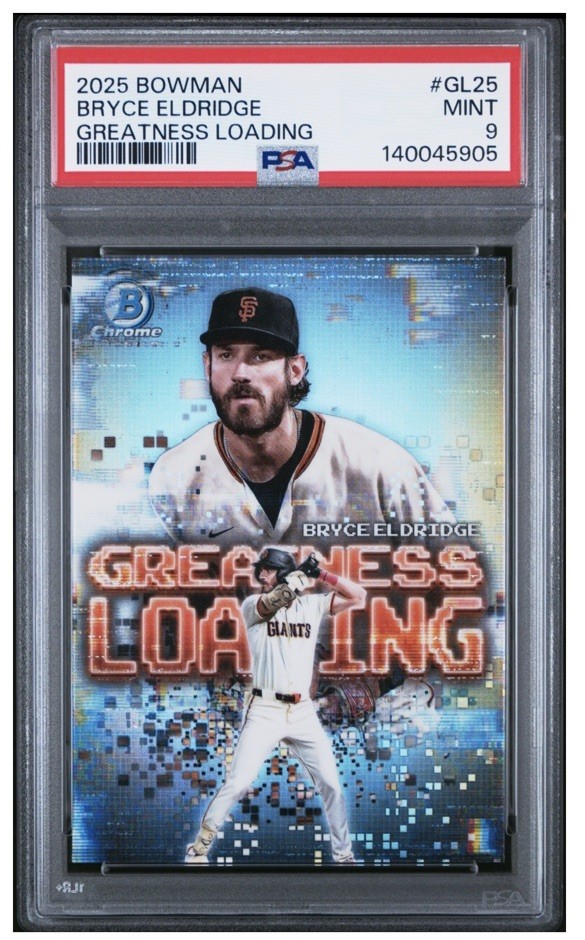 BRYCE ELDRIDGE 🔥 2025 GREATNESS LOADING #GL-25 GRADED PSA 9 Card GIANTS