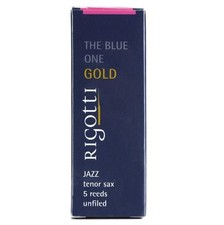 RG5.JST-2.5S Rigotti Tenor Saxophone Reed, Gold Jazz Cut, 2.5 Strong, 5-pack