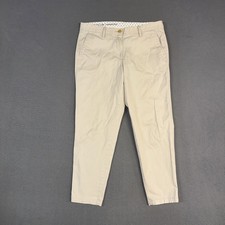 Talbots Pants Women  s 6P Beige Girlfriend Chino Tapered Leg Flat Front Cotton