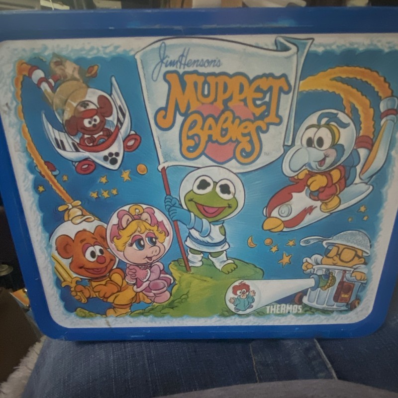 Thermos Jim Henson's Muppet Babies metal Lunchbox w/ Thermos Bottle 1985 