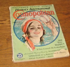 Vintage Original Cosmopolitan Aug 1932 Agatha Christie Amelia Earhart