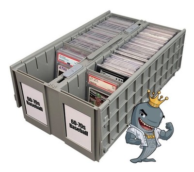 BCW 2-Row Graded Card Bin - Gray FREE SHIP