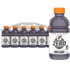 Gatorade Zero Sugar Thirst Quencher Grape Sports Drink, 12 fl oz, 12 Count Bottl