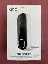 Arlo Video Doorbell 2K, 2nd Gen, Wire-Free/Wired, 2-Way Audio, Night Vision