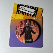 VINTAGE Ozzy Osbourne &ldquo;I&rsquo;m the f***ing prince of darkness&rdquo; pin badge