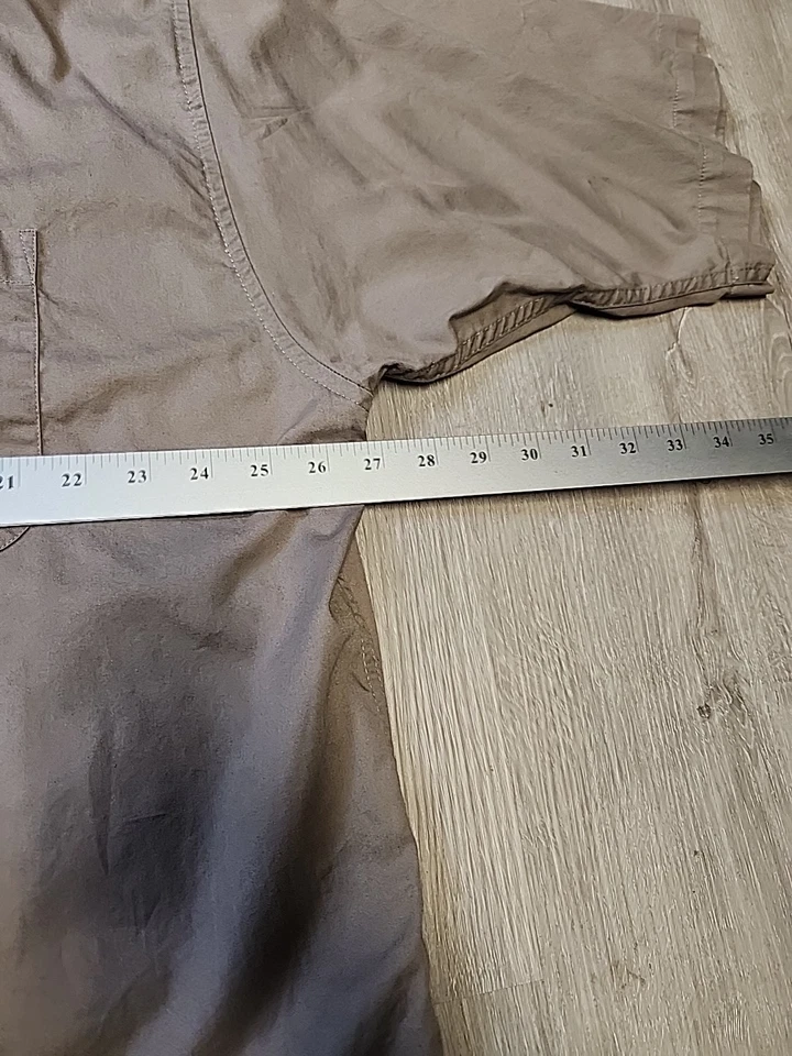 Raceway Ministries TMS Texas Logo Brown Short Sleeve Shirt Button Down Mens 2XL - Image 2 of 4