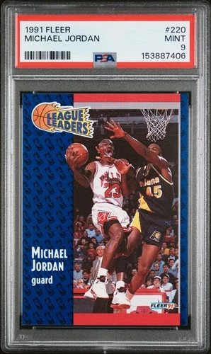 1991 FLEER #220 MICHAEL JORDAN PSA 9