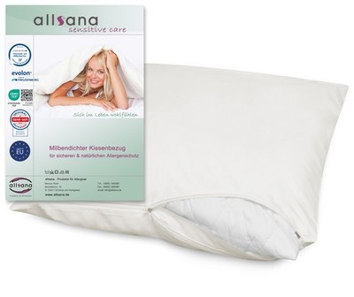 Allsana Allergiker Kissenbezug 80x80 cm Encasing Anti Milben Bettwäsche