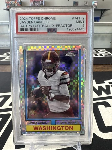 2024 Topps Chrome 1974 X-Fractor Jayden Daniels #74TF2 PSA 9 MINT RC ROOKIE