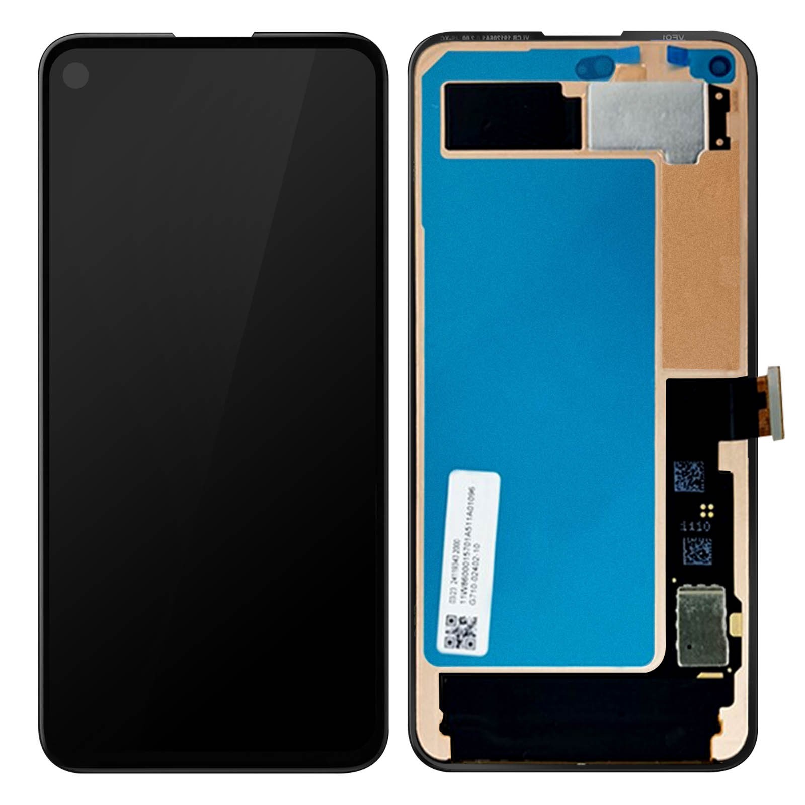 Écran de remplacement prémonté Google Pixel 5 vitre tactile OLED noir