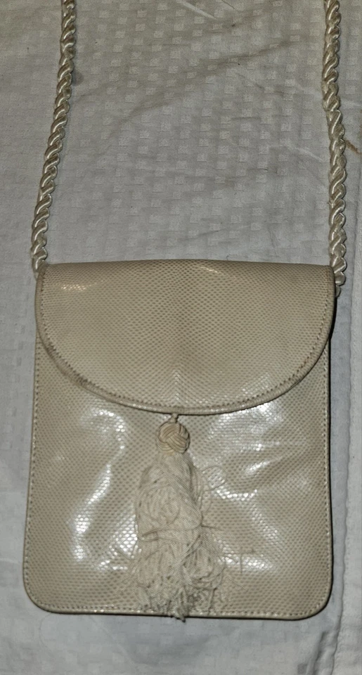 Bolso Club Susan Gail Vintage Años 80 Hecho de Piel de Serpiente 6" Ancho 7" Alto  Foto 3 de 4