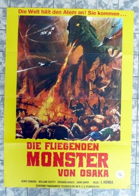 Fliegenden Monster von Osaka * Rodan A1-FILMPOSTER WA German RR ´75 Honda TOHO