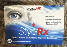 brazzoMD StyeRx Individual Eyelid & Lash Wipes for Stye Relief (Box of 60) 11/26