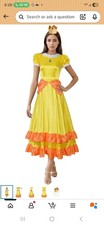h Super Mario Brothers Princess Peach Deluxe ADULT costume XL