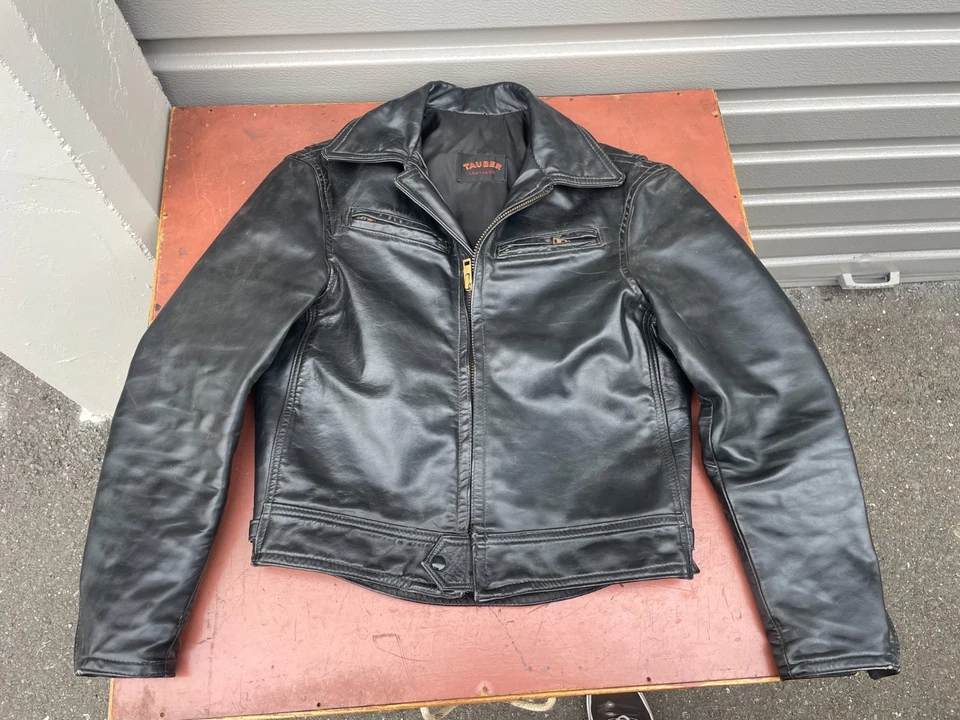 Chaqueta de moto de cuero Rara Taubers California en EXCELENTE estado talla 40 Foto 2 de 4