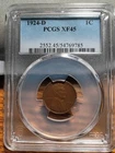 1924D Lincoln Cent. PCGS XF45, as pictured.