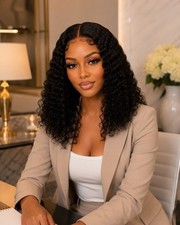 14-inch 180% Density deep curly hd Glueless P...