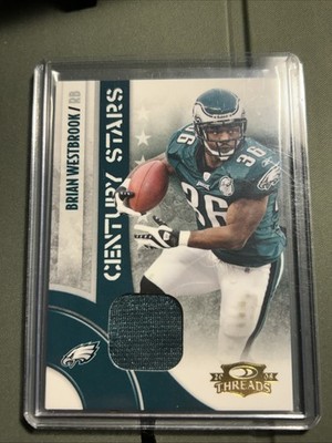2008 Donruss Threads Century Stars Brian Westbrook Jersey #CS-9 /250 Eagles NFL