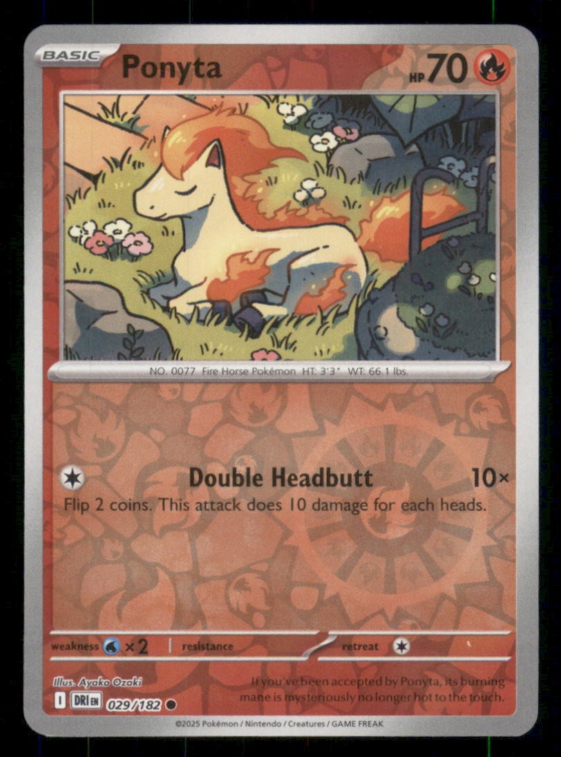 Ponyta Reverse Holo - SV10: Destined Rivals #029/182 - Common - Pokémon NM