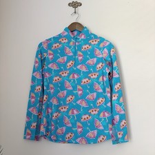 IBKUL Evie Umbrella Print Top Small 1/4 Zip UPF 50 Golf Tennis