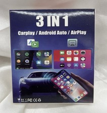 3 IN 1 CarPlay For Android Auto Or AirPlay Wireless Adapter Plug And Play New