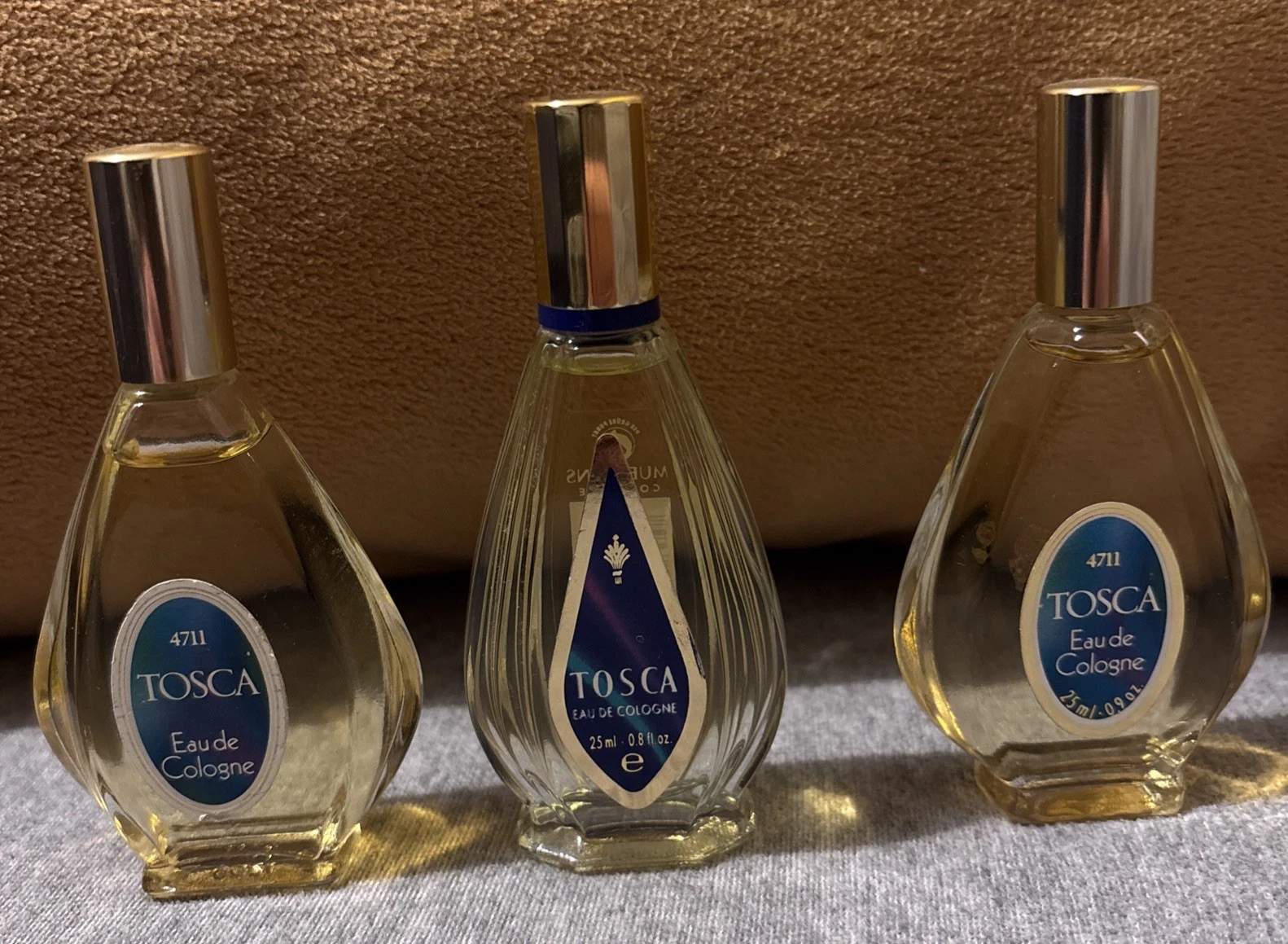 3x Vintage 4711 Tosca Eau de Cologne 25 ml – Muelhens Köln – Sammler