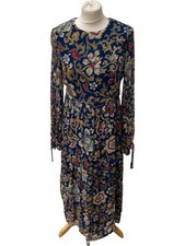 Boden Floral Maxi Dress Long Sleeve Multicoloured Size UK 8 1 RVB001