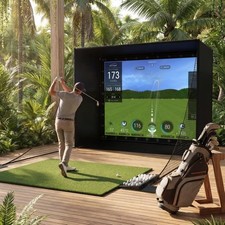 10.7x8ft Golf Simulator Enclosure with 4K-Ready Impact Screen Blackout Cage