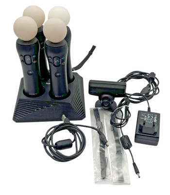 Sony PlayStation Move Motion Controller 4 Stück Ps3 Ps4 mit Hama Ladestation