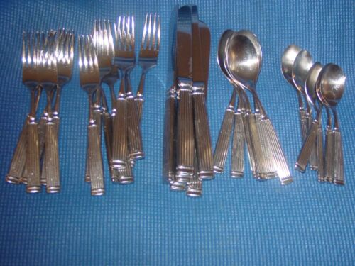 DANSK COLBERT STAINLESS 6 SETTING 30 PCS SET FLATWARE JAPAN MODERN MID CENTURY
