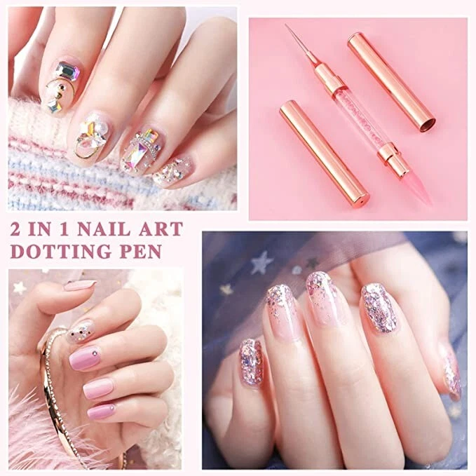 Nail Rhinestone Picker with Lid Dual-ended DIY Dotting Pen for Nail Gems Stones - Image 3 of 4