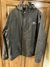 Dekalb logo XL fleece lined Jacket Charcoal Removable Hood/zip up & pockets EUC