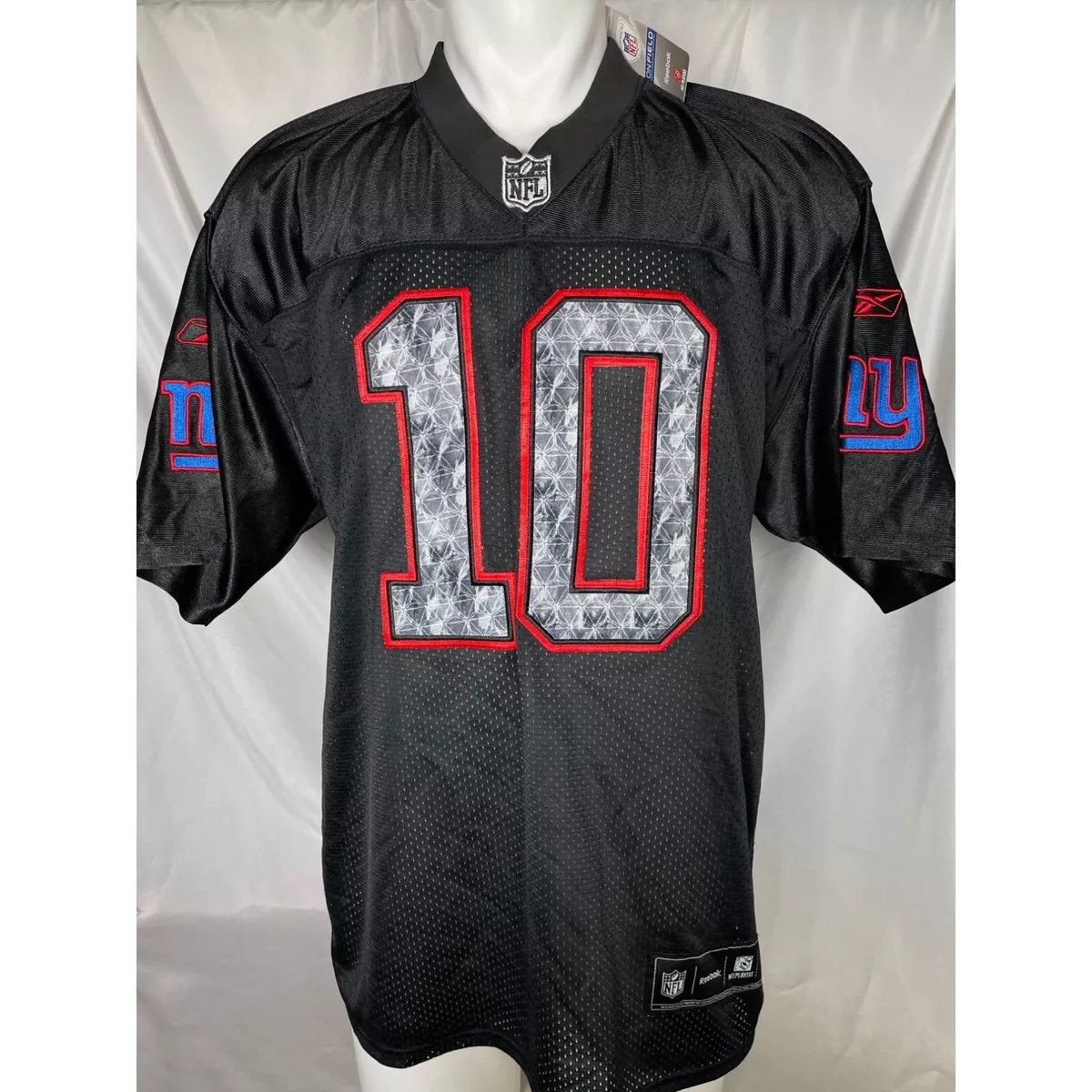 Nike New York Giants No10 Eli Manning Black Women's NFL Fashion Game Jersey