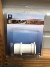 T&H Marine White Plastic Through Transom Splashwell Drain Fitting