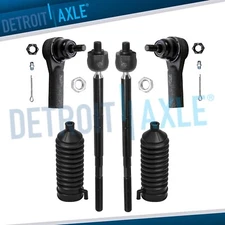 Front Inner & Outer Tie Rod Ends and Tie Rod Boots for Ford Escape Mazda Tribute